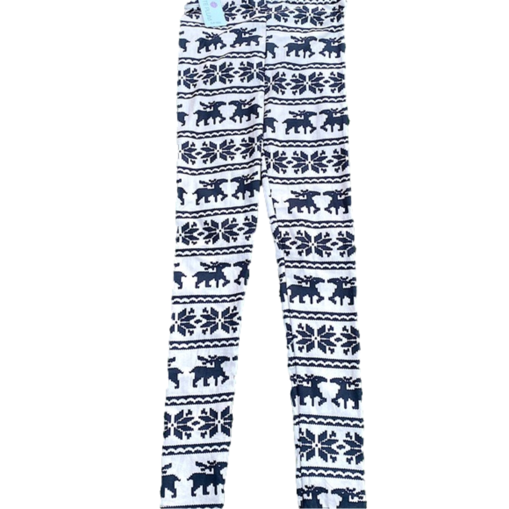 NWT-White plum Christmas/winter scene leggings…most likely size M.